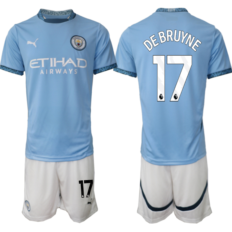 Men 2024-2025 Club Manchester City home blue #17 Soccer Jersey->indianapolis colts->NFL Jersey